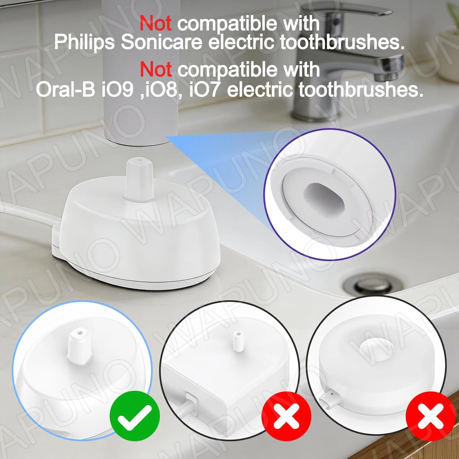 Electric Toothbrush Adapter Replacement Charger Base for Oral-B Braun Inductive Charging Dock for D12 S12 D10 D16 D17 OC18 OC20