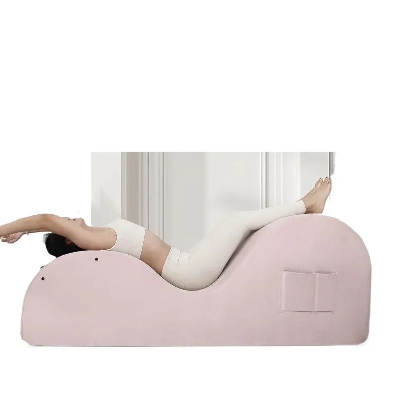 X-Large High-Density Foam-filled   Chaise Lounge Chair for Yoga Chaise Lounge with Headrest Waist Pad Foot Pad