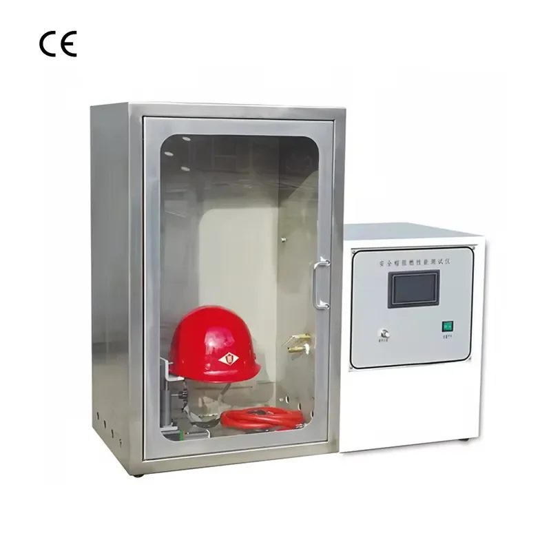 Safety Helmets Flame Retardant Properties Tester Helmet Flammability Testing Machine Safety Hat Flame Resistance Test