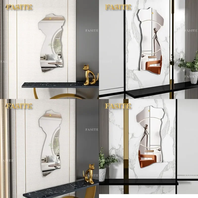 For Memphis Alien Full Body Floor Mirror Modern Ins Style Girl Bedroom Home Decor Internet Celebrity Same Design