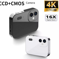 8-128GB D6 Digital Camera 4K HD Camera Recorder Music Player Touch Control Screen Vlogging Camera Night Vision 64MP Camcorder