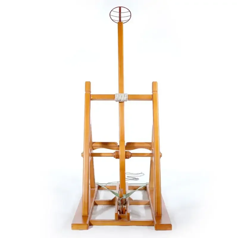 Antique trebuchet solid wood model ancient war utensils demonstration props kindergarten exhibits