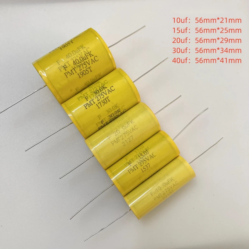 

5PCS/LOT MPT 10UF 15UF 20UF 30UF 40UF 275VAC Metalized Thin Film Capacitor
