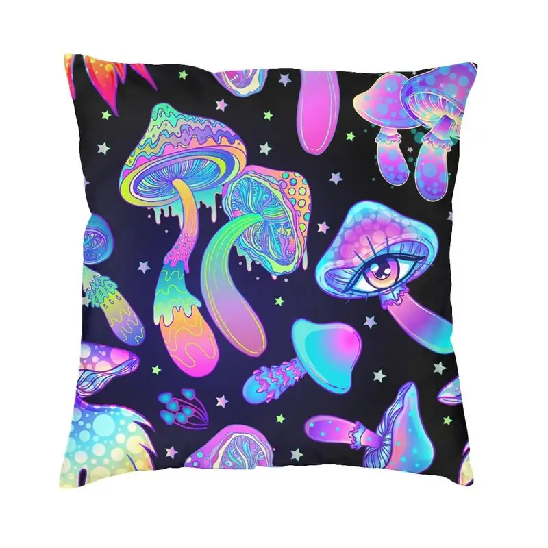 

Волшебный гриб, искусственная неоновая подушка в готическом стиле, Чехол 45x45 см, Декор для дома, искусственная подушка, чехол