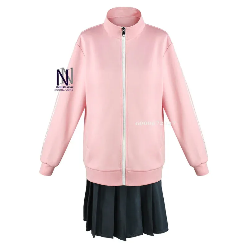 Косплей Bocchi The Rock Gotou Hitori — униформа JK с розовой курткой, юбкой и париком для Хэллоуина dl; 1