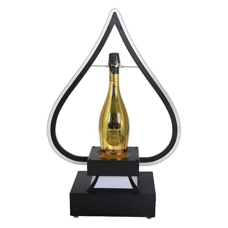 Bar spade A luminous wine bar nightclub nightclub wine tray LED golden yellow light metal wine champagne display stand