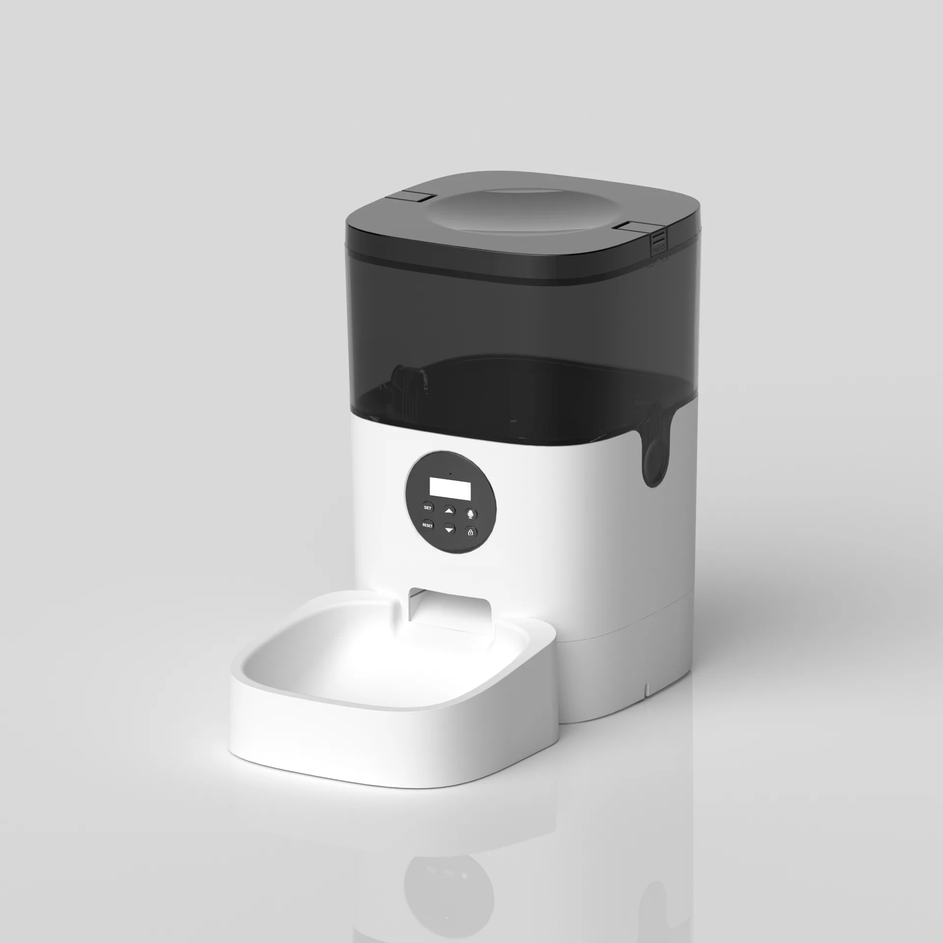 

App Controlled Automatic Smart Dog Cat Food Dispenser 10 Meal Plans Per Day Stainless Steel Bowl Puppy Feeder Plastic Charge