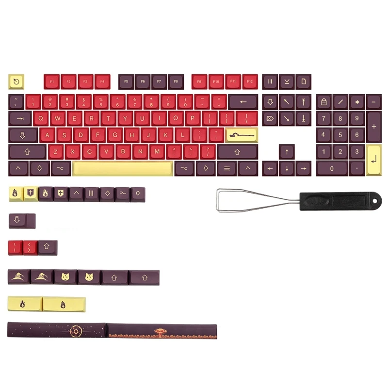 

Thick PBT Keycap Dye Subbed 130 Keys Keycaps For Mechanical Cherry MX Switches