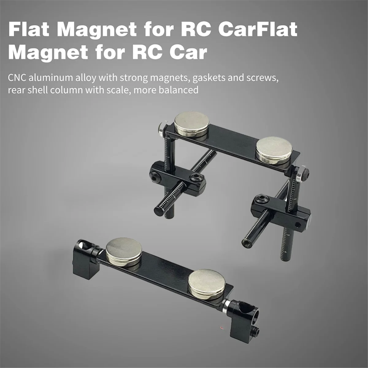 Flat Magnet for RC Car Body Shell Mount Kit for Tamiya TT01 TT02 HPI Sakura 1/10 RC Racing Car Touring Car Black