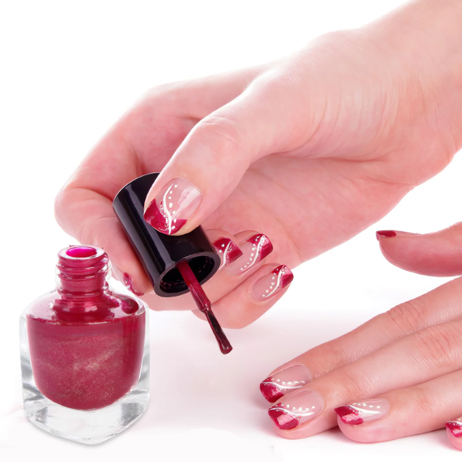 5 flacons de vernis à ongles vides, contenants carrés transparents portables, pinceau de qualité supérieure, étanches pour les voyages, le stockage de vernis à ongles DIY