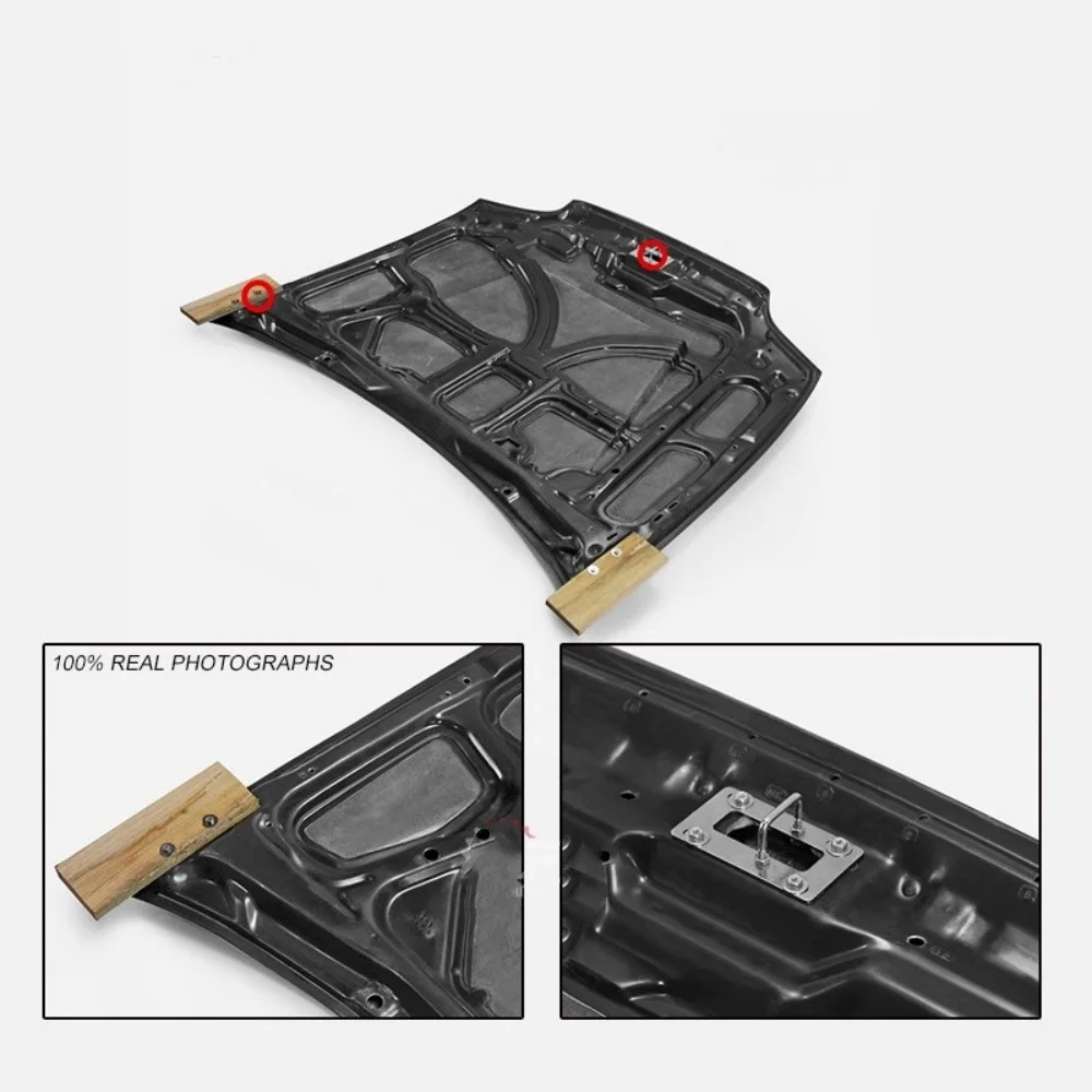 Capó de motor de fibra de carbono para Honda civic 1992-1995, cubierta de motor modificada, capó ligero, accesorios para automóviles