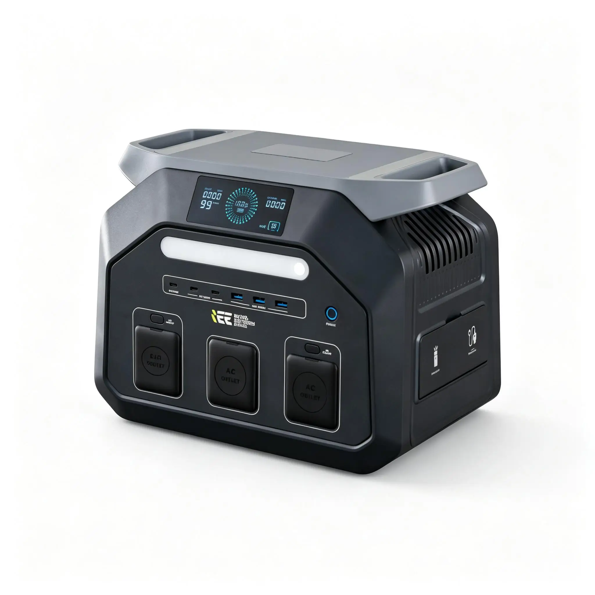 IEE P1800 1024Wh EV-Grade LiFePO4 Batterie Tragbare Powerstation 1800W Solargenerator 11 Ausgangsanschlüsse 220V 3600W Spitzenleistung Powerbank