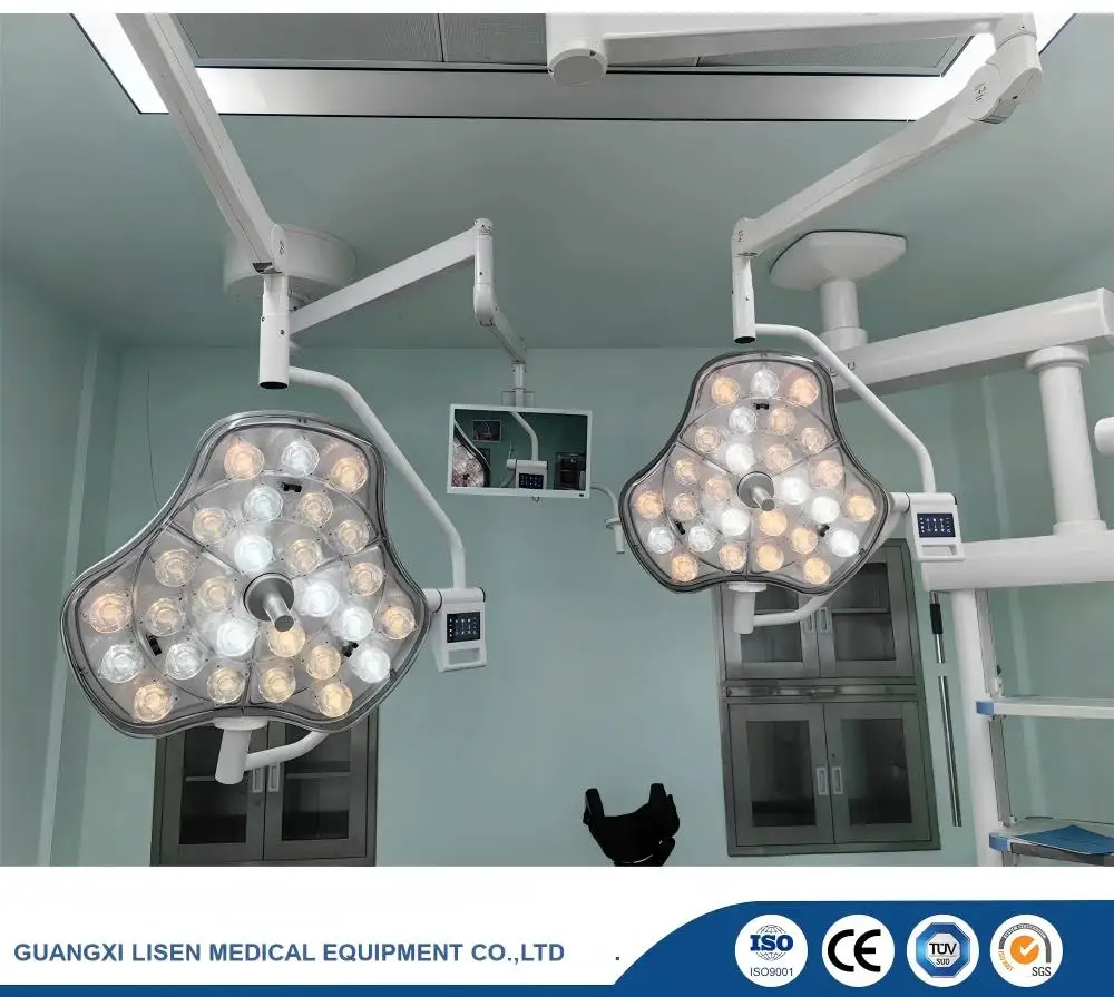 New Type Electric Double-Adjustable Shadowless LED Surgical Lights Adjustable Bracket Operation Lighting High CRI 96 CE