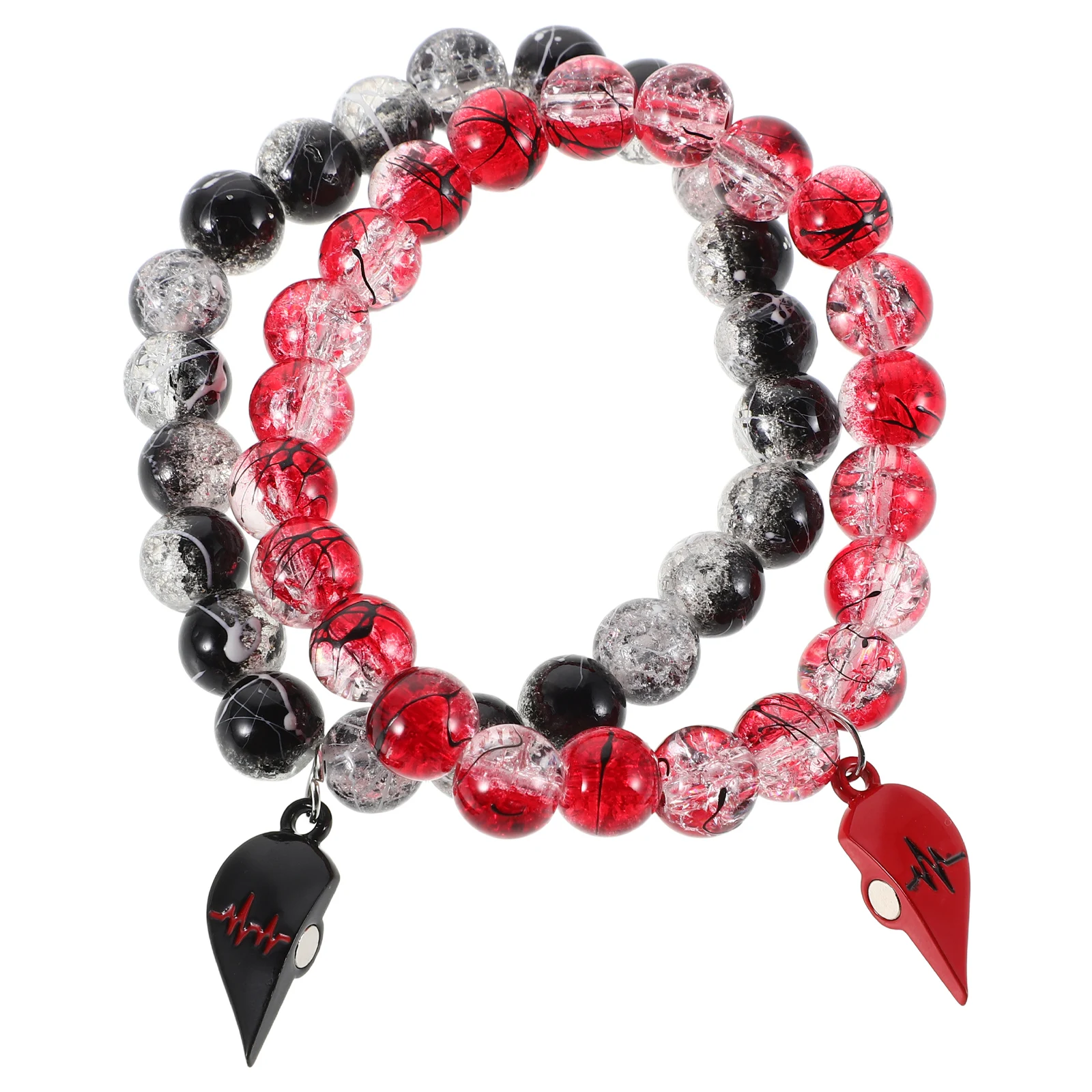 

Couples Bracelet Magnetic Clasp Zinc Alloy Lightweight Romantic Touch Connection Partner