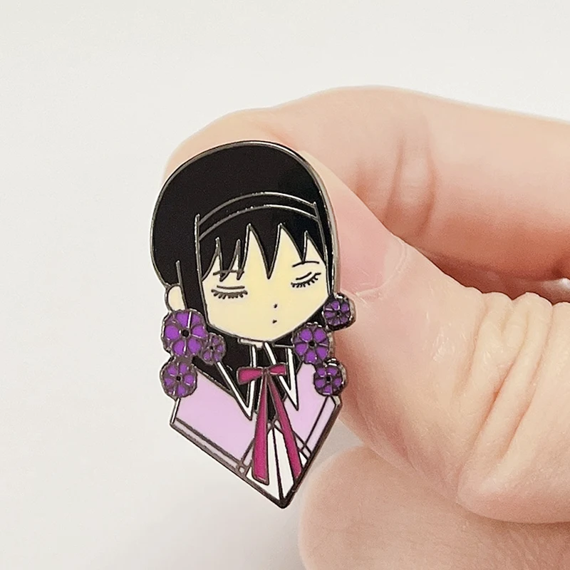 Classic Japanese anime Madoka Magica enamel pin main character Akemi Homura badge Jewelry Accessories