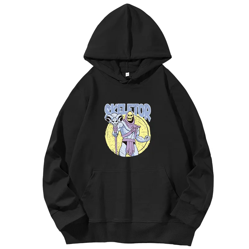 

SKELETOR Unisex Harajuku graphic Hooded sweatshirts cotton Spring Autumn essentials hoodie Hooded Shirt Men's sportswear