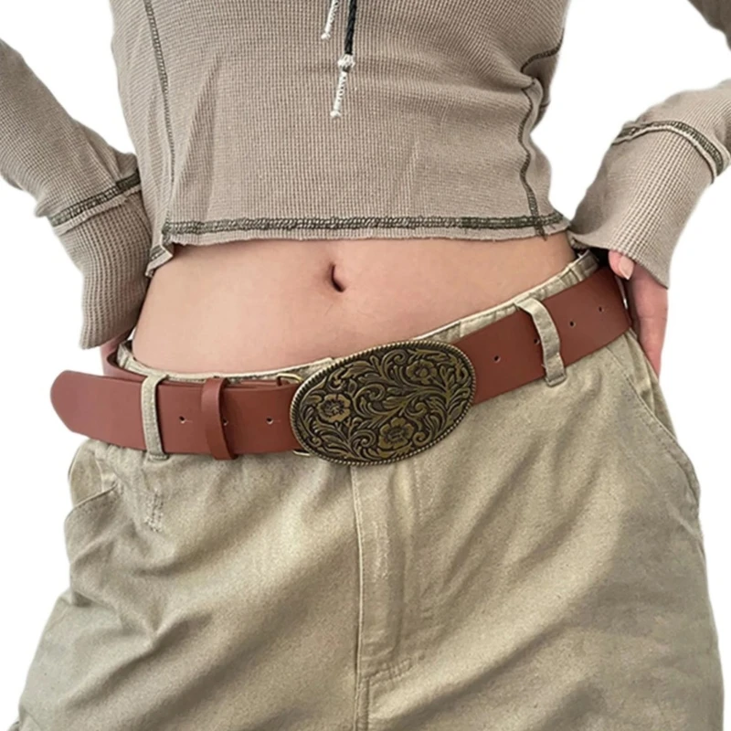 Waist Belt Rock and Roll Cool Engraved Belt Cowboy Cowgirl Classical Belt