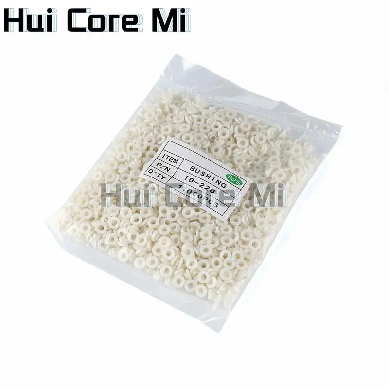 100pcs Insulating Tablets Insulation Bushing Transistor Pads Circle TO-220 Insulated Cap Insulation Particle Ring For M3 Screws