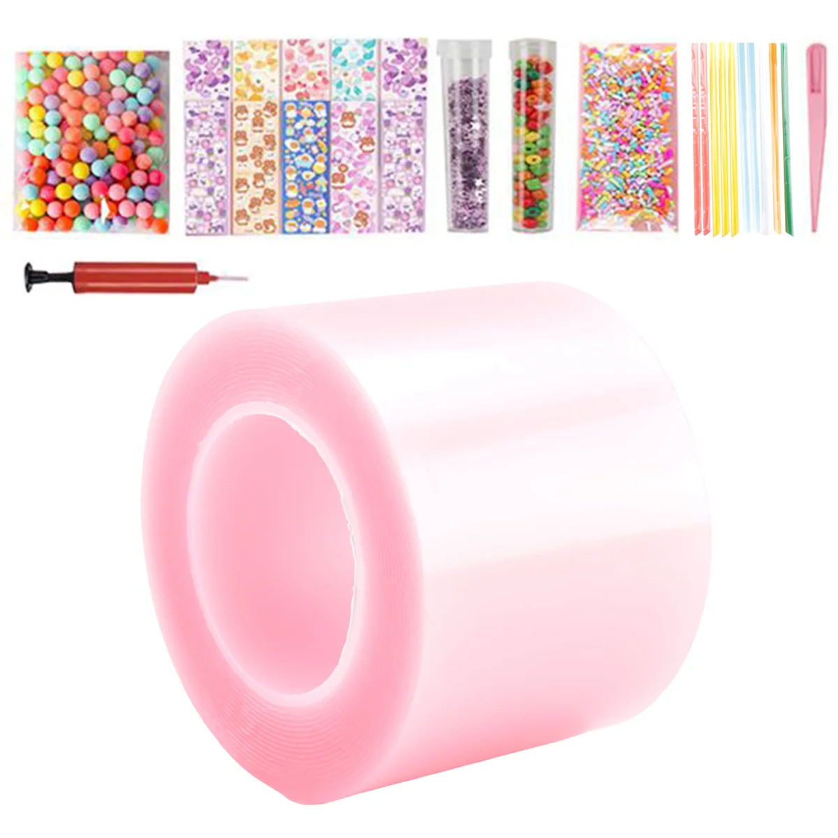 Pet Nano Glue Kneading Music Blowing Bubble Full Set of Nano Tape Double-Sided Paste Blowing Bubble Decompression Toy A