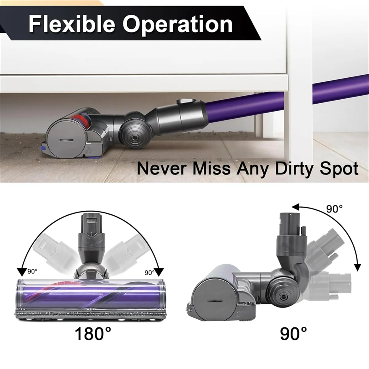 

RATE-eTurbine Brush for Dyson V6 DC58 DC59 DC62 DC72 DC74 Motor Brush High Torque Vacuum Cleaner Direct Drive Electric