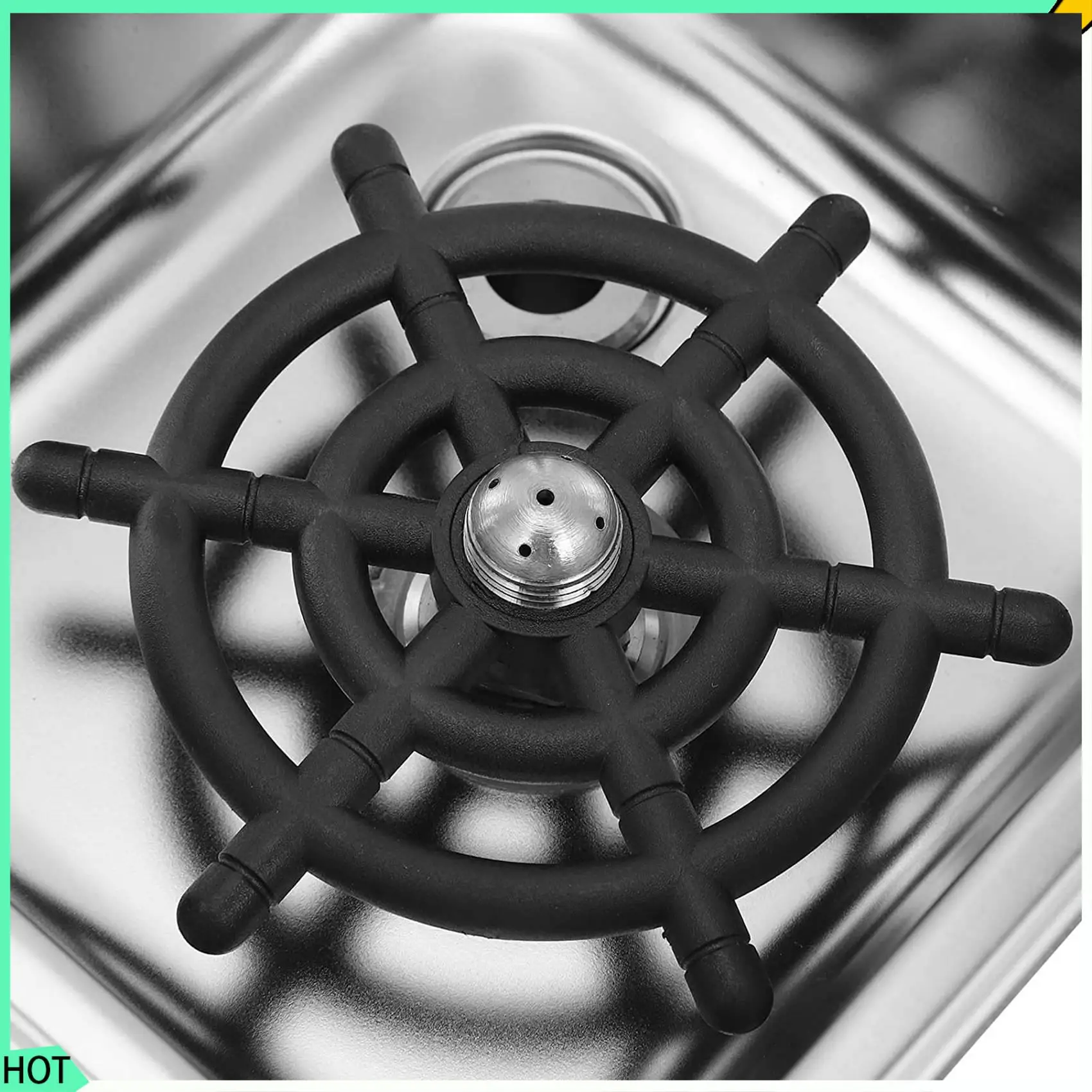 

AWAH 2X Мойка для чашек, Автоматическая мойка для чашек из нержавеющей стали Ополаскиватель для чистки стекол Ополаскиватель для полоскания стекла