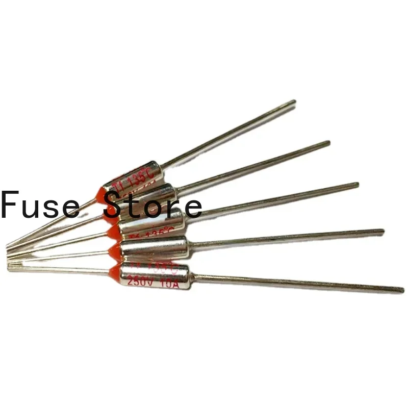 10PCS Temperature Fuse 10A 250V 141Degrees 142Degrees 144Degrees 145Degrees 150Degrees 152Degrees.