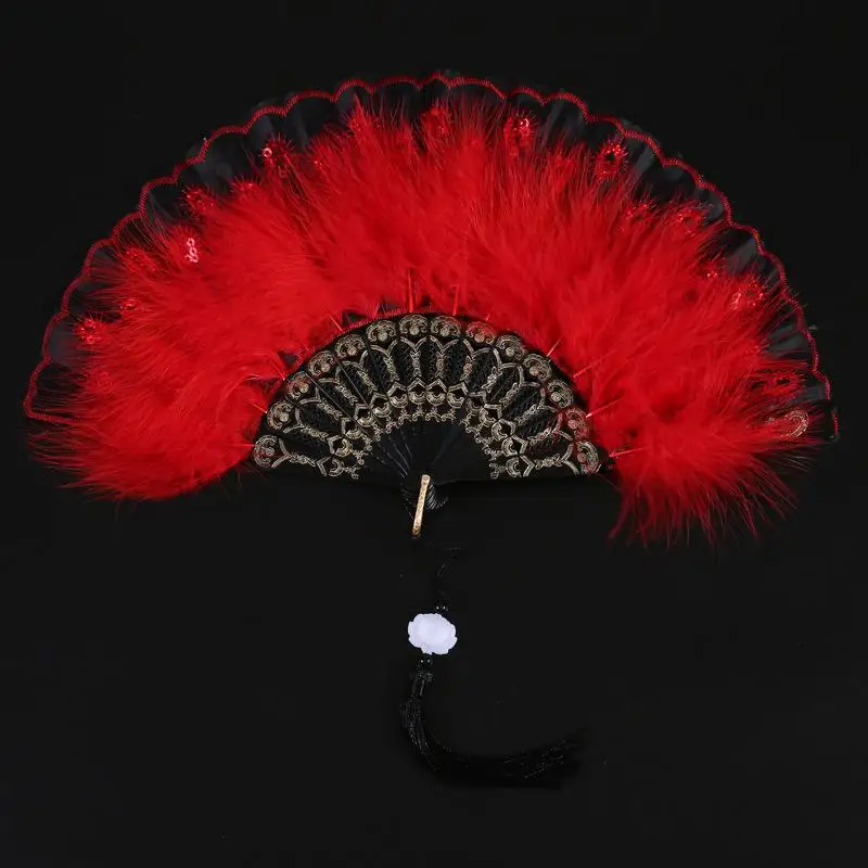 Vintage Hand Fan Folding Fan Woman Japanese Style Dancing Fans Feather Fan Foldable Fans Party Favors Home Decor