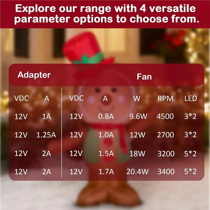 AT29-Air Blower Fan For Inflatables Replacement Fan Blower For Inflatables Indoor Outdoor US Plug