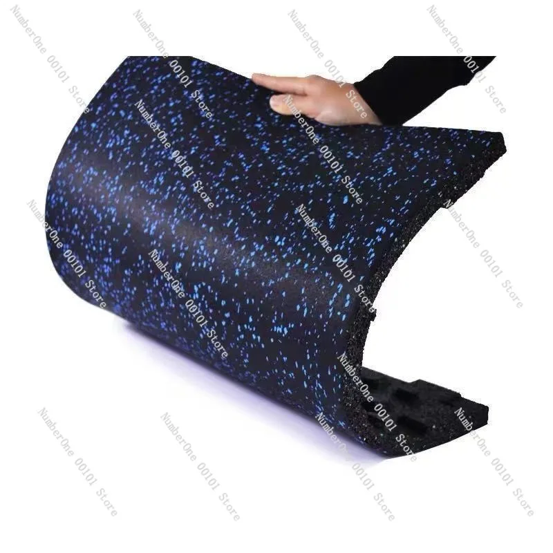 Alfombrilla de goma para gimnasio para zona de fuerza, baldosas entrelazadas que absorben los golpes y reducen el sonido, mancuernas para el hogar