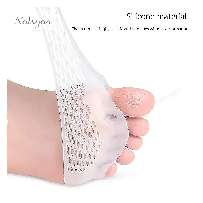 Forefoot Pads Silicone Insoles Orthopedic Comfortable Shoe Inserts Women Toe Separator Foot Care Pain Relief Gel Cushion
