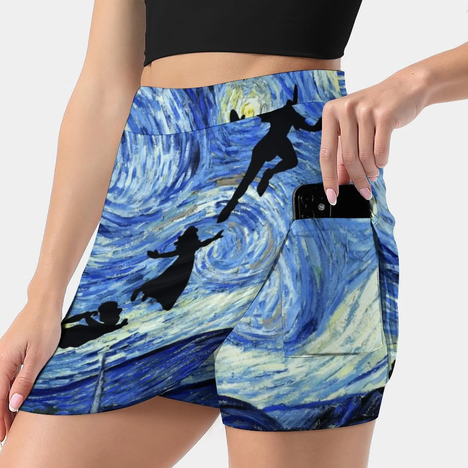 Starry Night Skirts Woman Fashion 2022 Pant Skirt Mini Skirts Office Short Skirt Neverland Wendy Movie Cult Fantasy Fractal