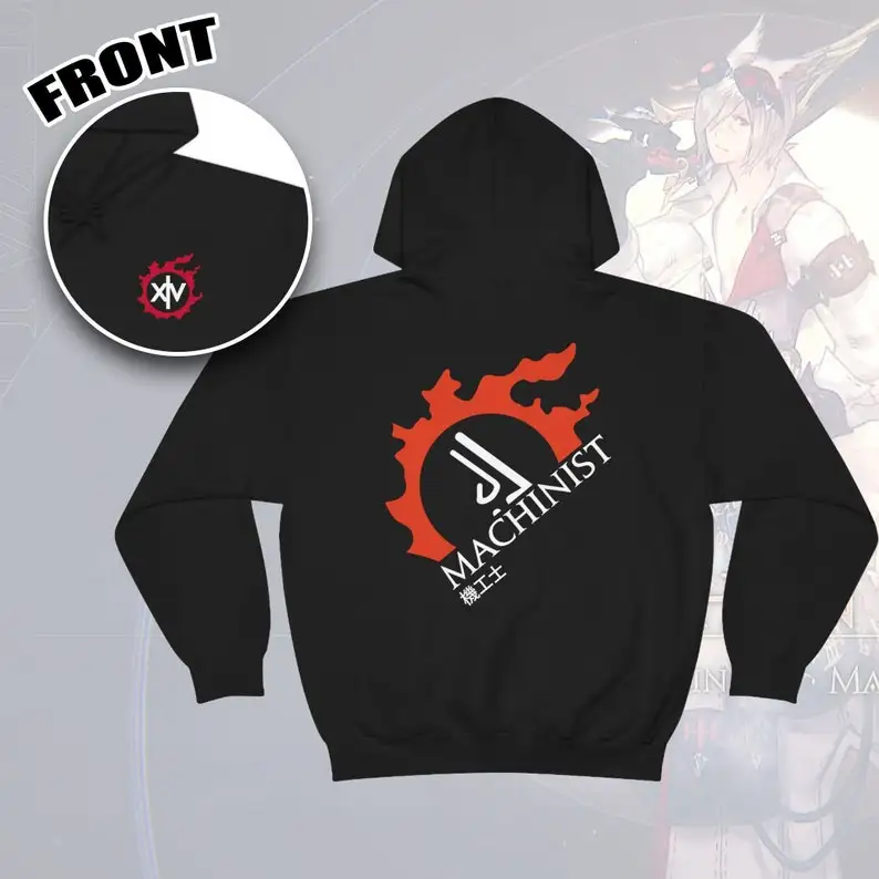 Machinist for Warrior of Light & Darkness Ffxiv MMORPG Hoodie Unisex Men Clothing Anime Hoodie Hoodies Women Sweatshirt Y2k Top