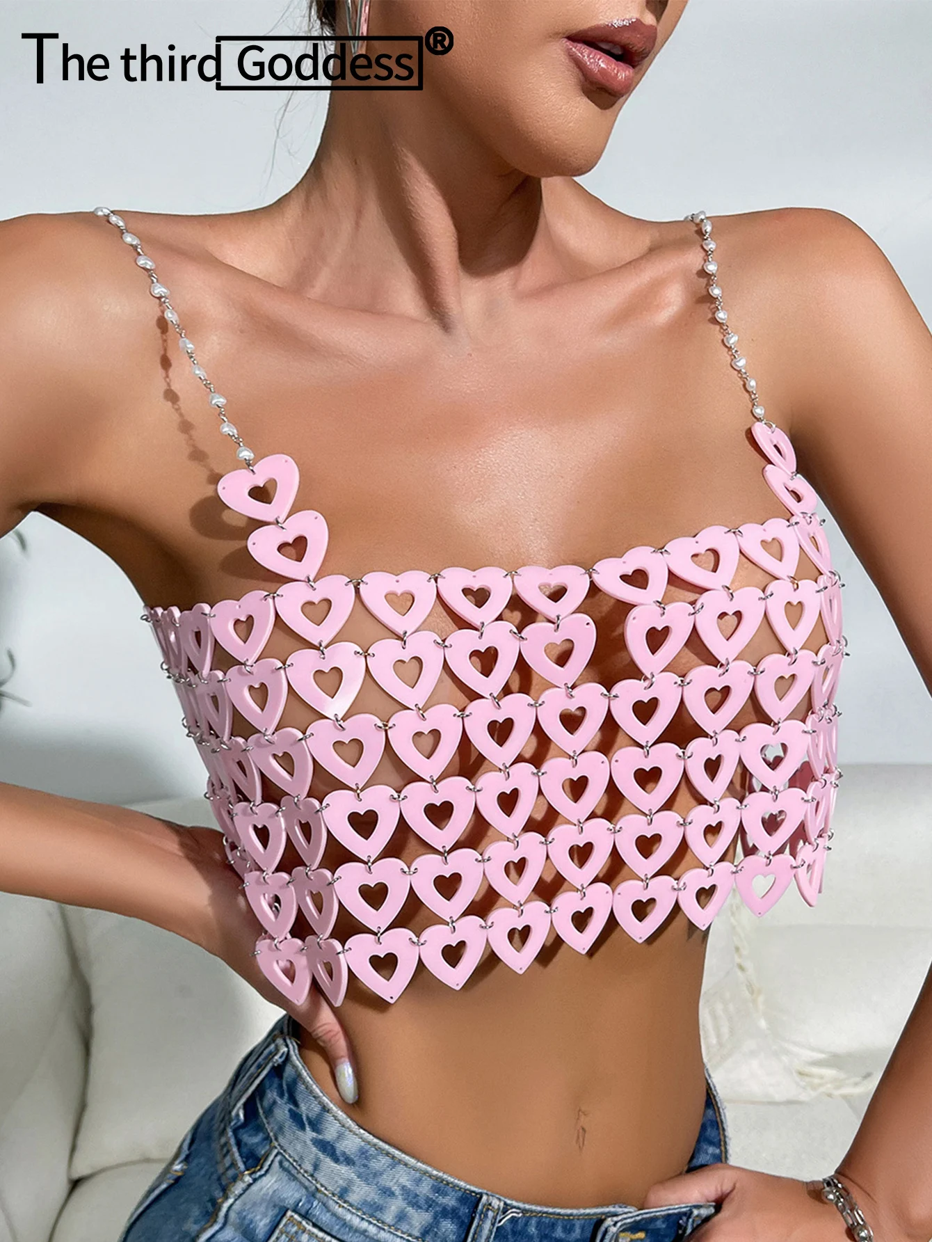 

Sexy halter metal sequin Crop top women 2025 summer cropped y2k Tops see through beach party tank top night Club rave outfits