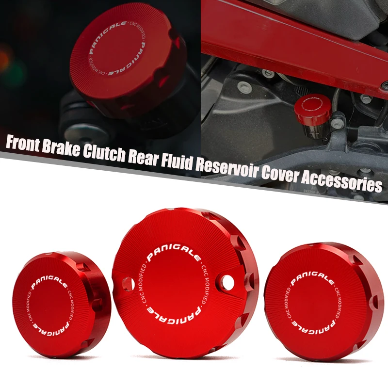 

For DUCATI Panigale V4/V4S/V4R/V2 Motorcycle CNC Rear Front Brake Clutch Reservoir Fluid Cover Panigale 1299/1199 S/R 959/899