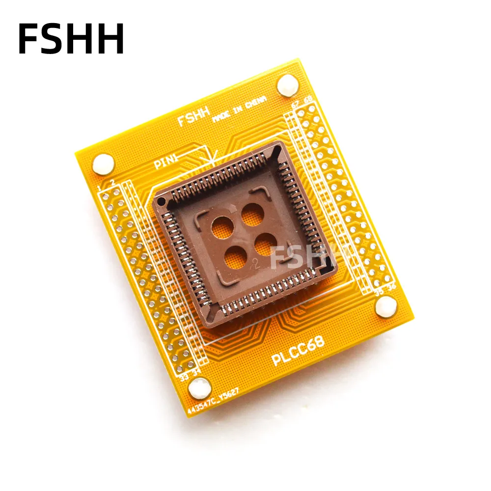 IC120-0684-304 Burn-In ซ็อกเก็ตทดสอบ PLCC68 1.27 มม.ถึง SIP 2.54 มม.โปรแกรมเมอร์อะแดปเตอร์ 1.27mm PITCH