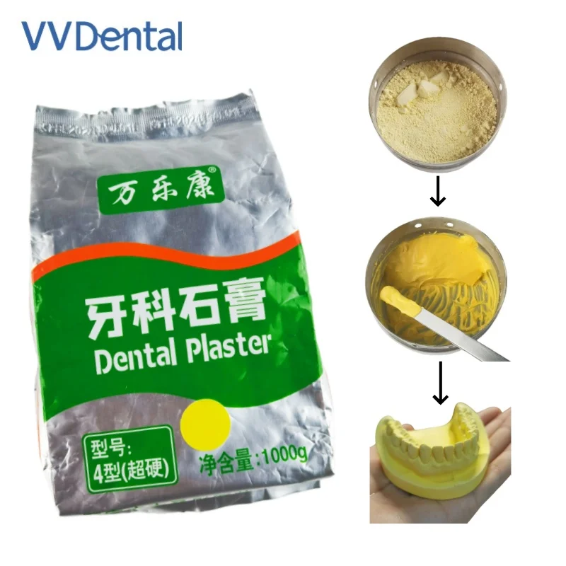 1kg Dental Super Hard Plaster Powder Dental Technician Casting Crown Dental Model Powder Dentistry Specific Gypsum Powder Type 4