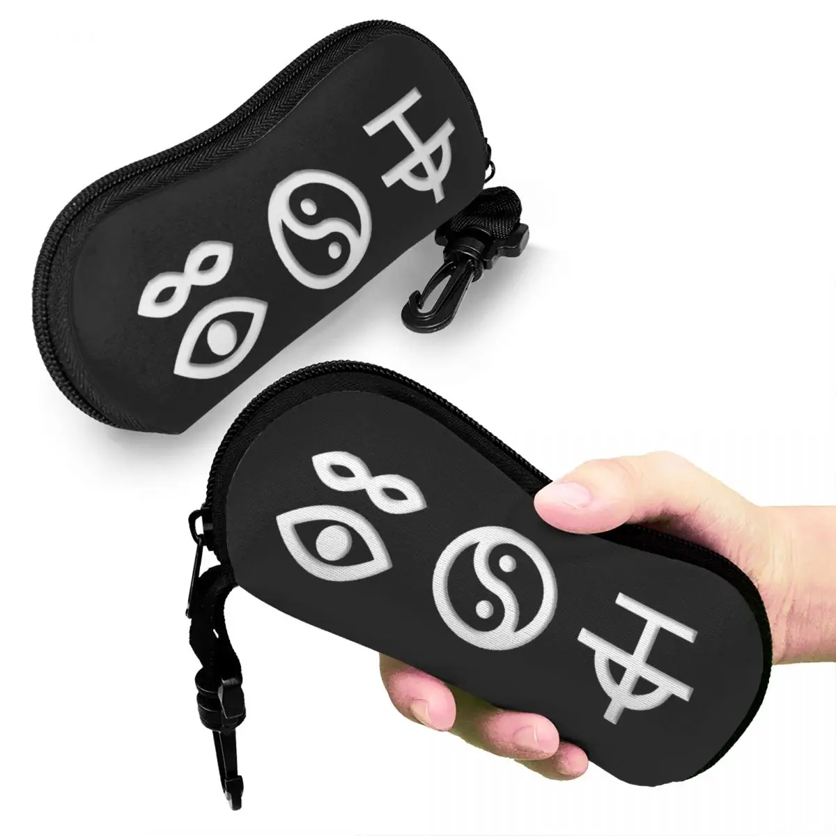

Bad Omens Is An American Metalcore Shell Glasses Case Portable Sunglasses Box Women Men Soft Eyeglass Bag Pouch