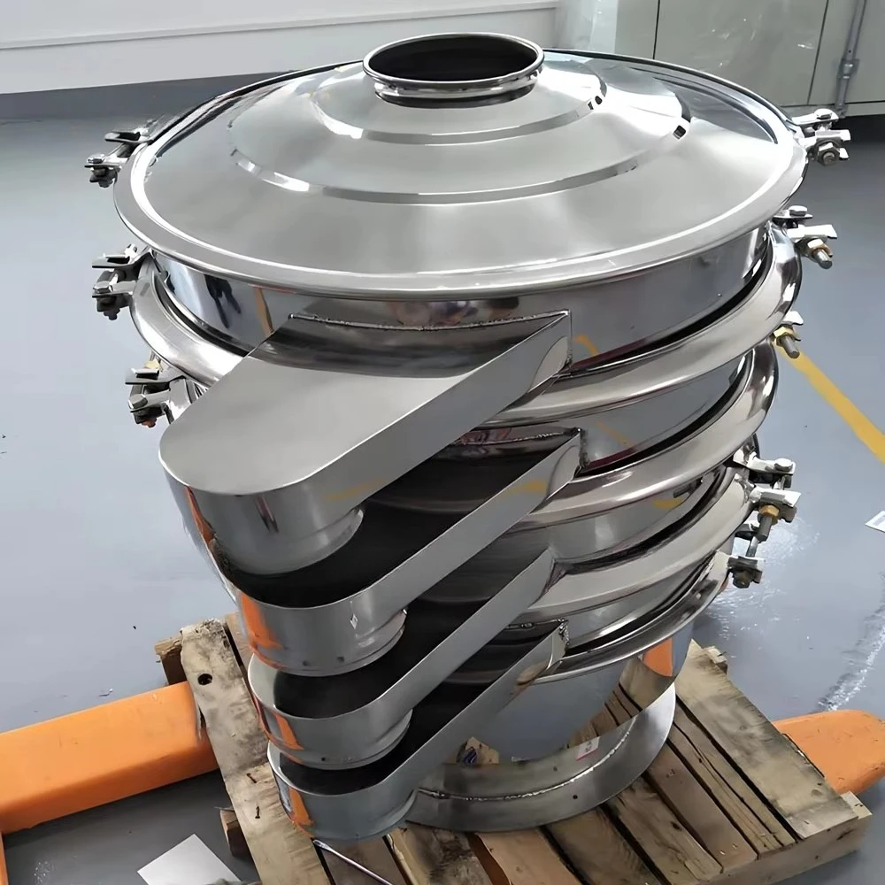 شاشة تهتز دوارة مستديرة منخل الدقيق | آلة غربال المسحوق والحبيبات عالية الدقة للأغذية والصناعة الكيميائية #4