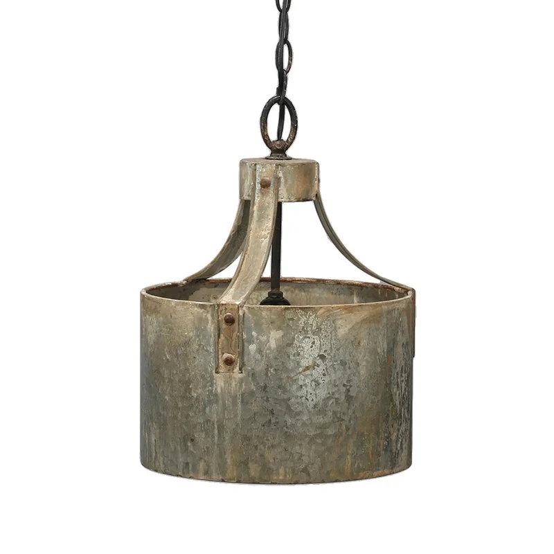 

Antique Silver Iron X-Light Chandelier Large