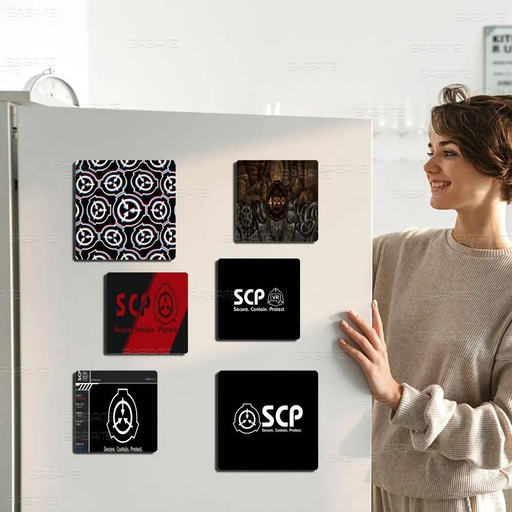 Popular Scp F-Foundation Personalized Fridge Magnets Magnetic Refrigerator Memorial Gifts For Kitchen Office Locker Travel Home