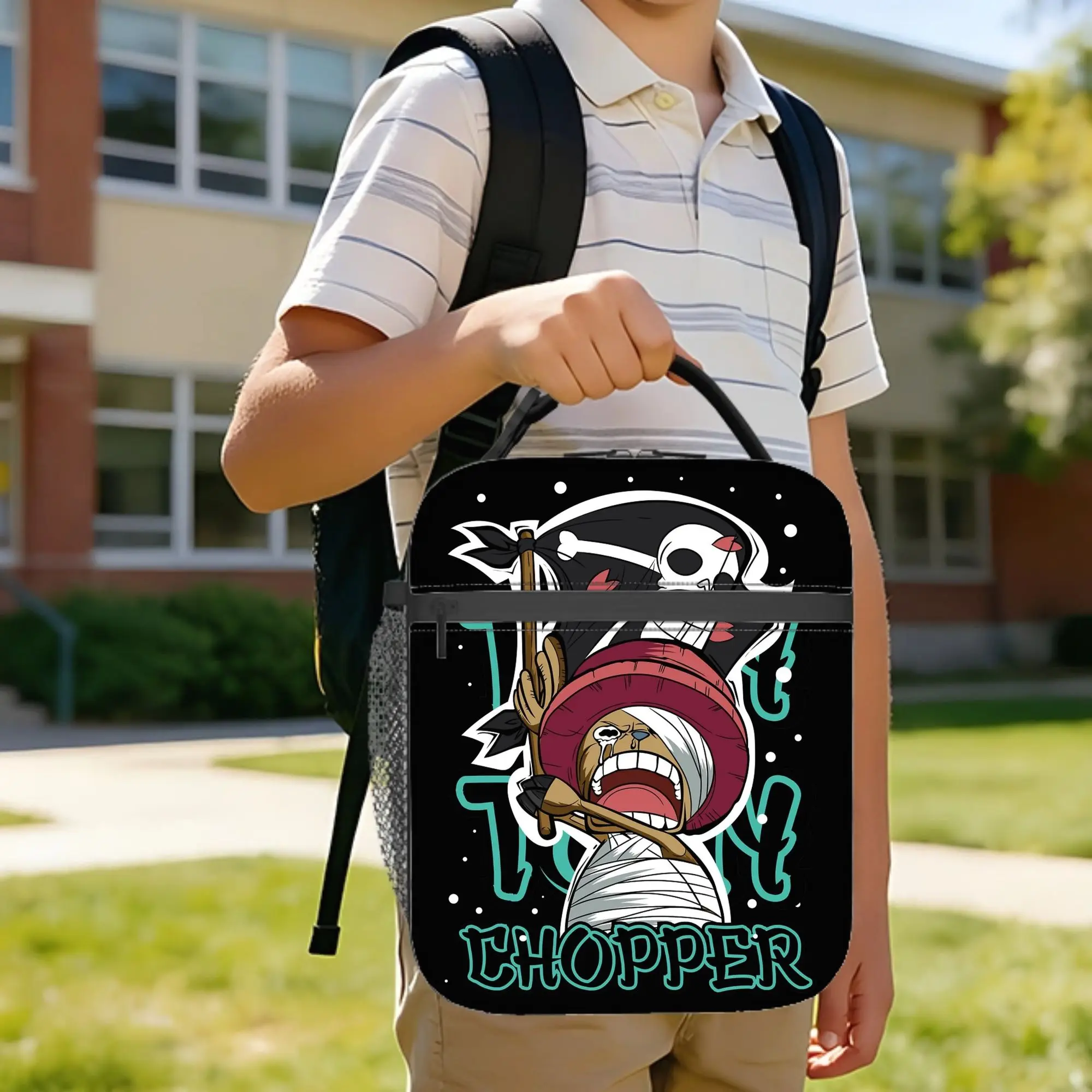 

Tony tony chopper Insulated Lunch Bag Large One Piece Meal Container Cooler Bag Tote Lunch Box Office Outdoor Bento Pouch