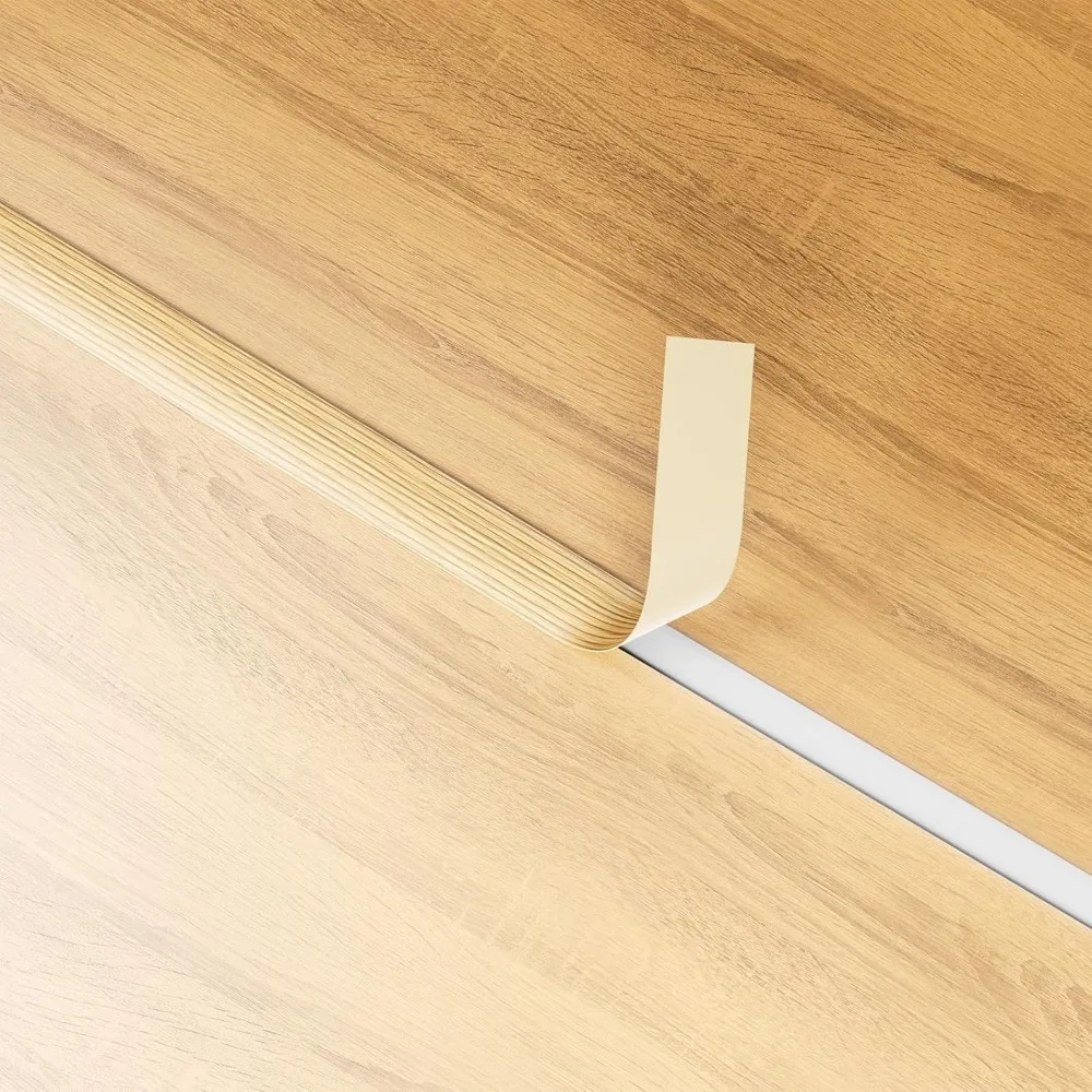 1pc 1m/3m Selbst-klebe Boden Abdeckung Streifen Teppich Rand Trim Streifen Boden Übergang tür Schwelle Lücken Tür Boden Dichtung Streifen – Detail 3