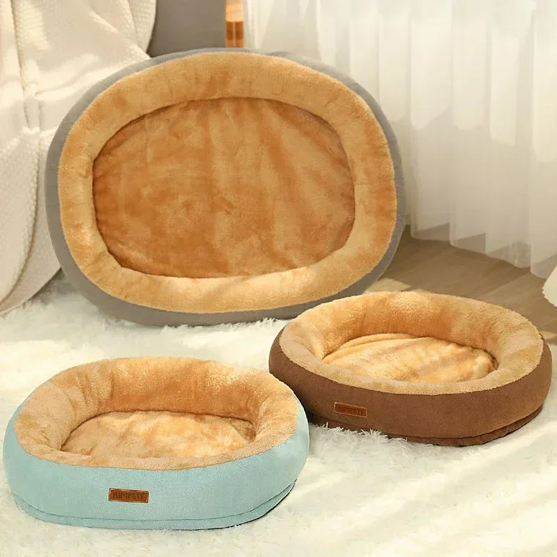 M/L/XL Pet Dog Bed Removable Cat Mat Square Plush Kennel Washable Thickening Waterproof Big Medium Small Dog Sofa Bed Cushion