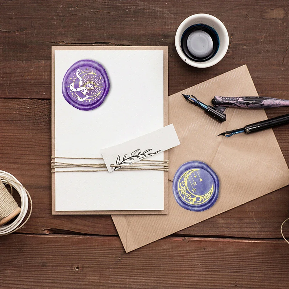 25 مللي متر جولة للإزالة ختم من الشمع ختم رئيس القيل والقال القمر كوكب نمط لتزيين أجهزة الكمبيوتر المحمولة بطاقات بريدية وبطاقات المعايدة #2