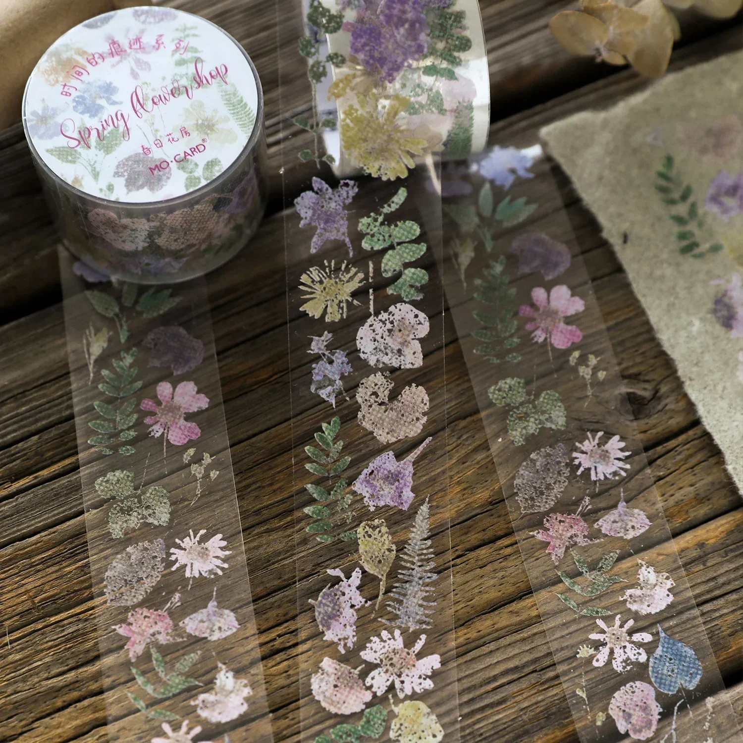 25mm*2m PET Floral Tapes DIY Scrapbooking Materials Collage Junk Journal Aesthetics Stationery Adhesive Flower Decor Tapes