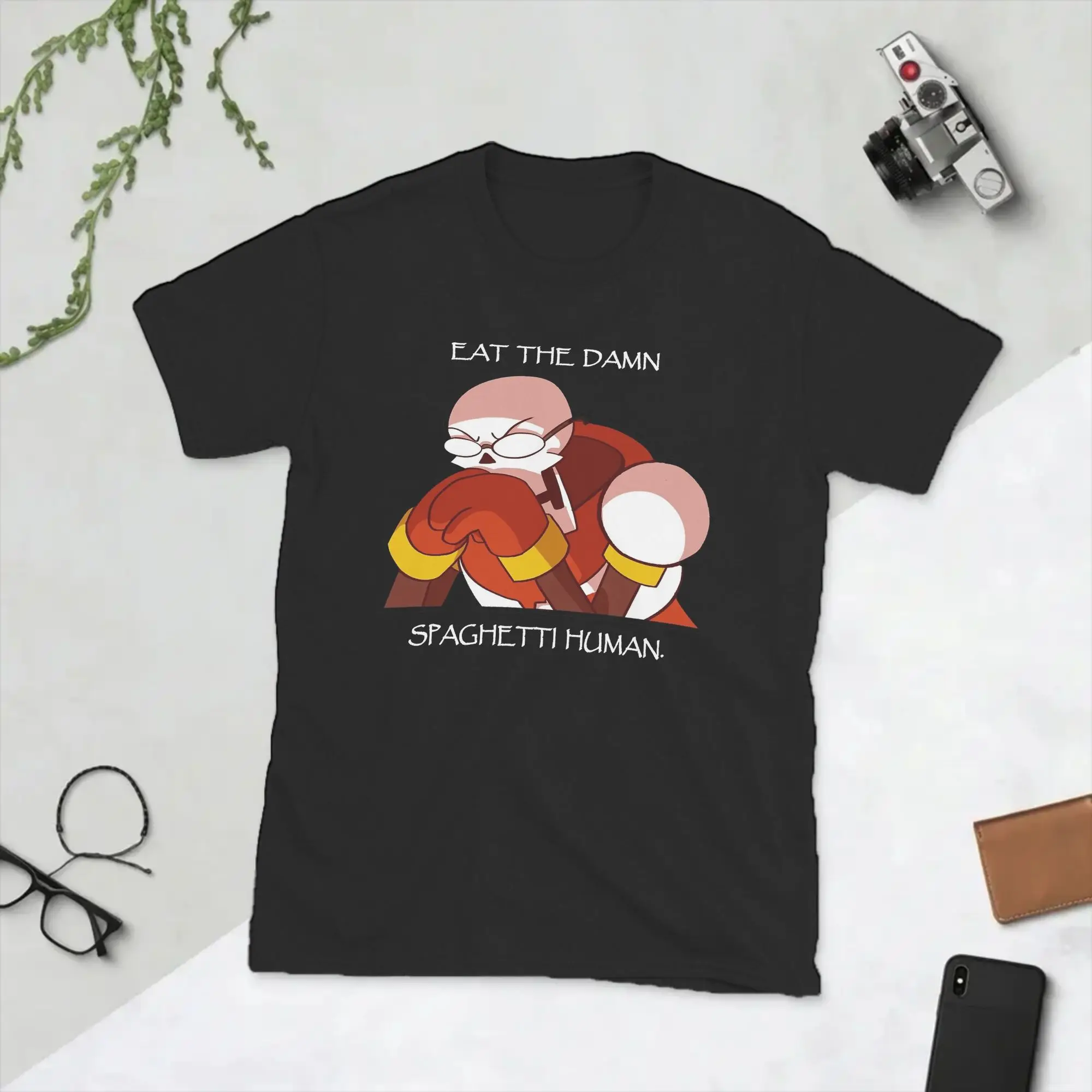 Game Undertales Papyrus T Shirt Men's  Pure Cotton Casual T-Shirt Crew Neck  Tees Short Sleeve Tops Gift Idea