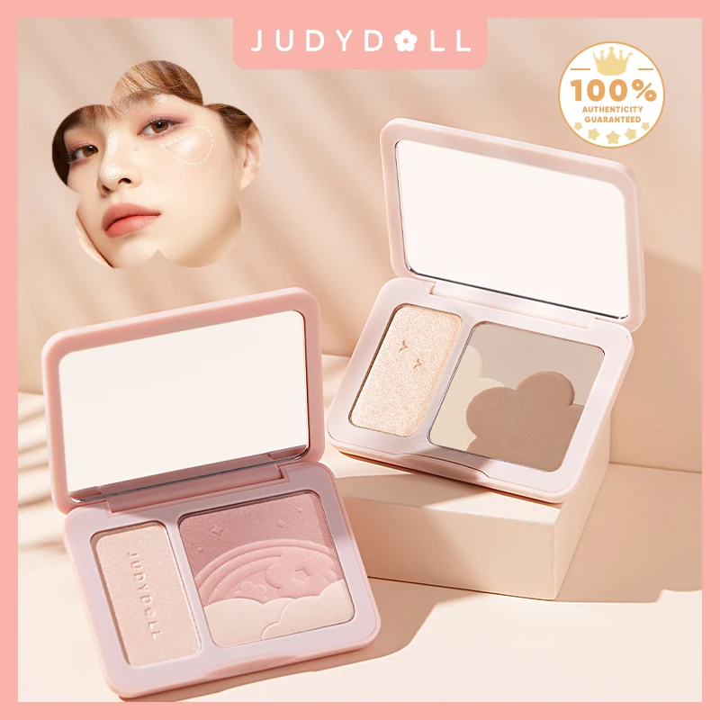 Judydoll Palette de fards à paupières 3 en 1, fard à joues et surligneurs, sculpter et définir le visage et la ligne des cheveux pour un maquillage sans effort et multi-usage