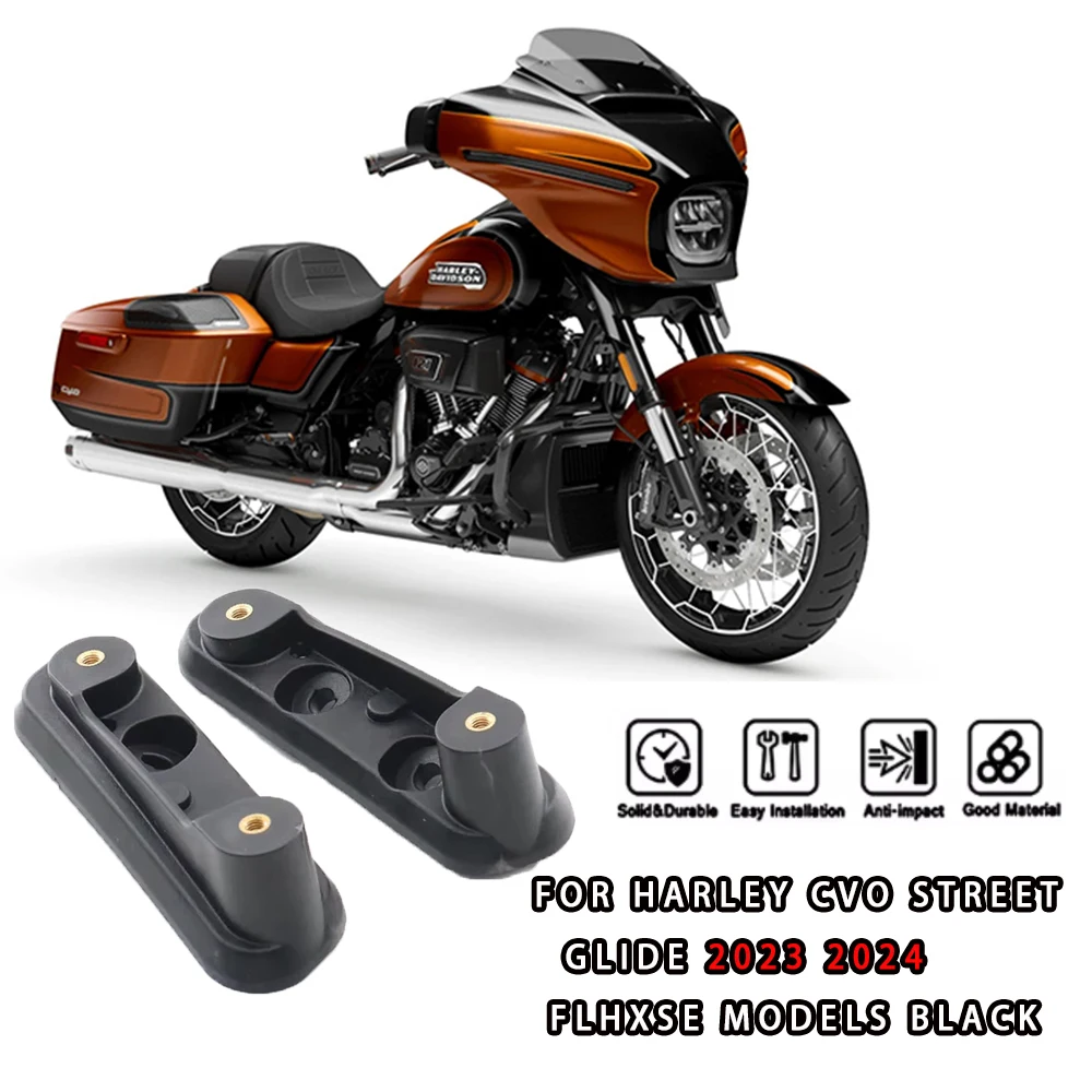 

CVO NEW Motorcycle Accessory Tall Windshield Bracket For Harley CVO Street Glide 2023 2024 FLHXSE Models Black (left and right)