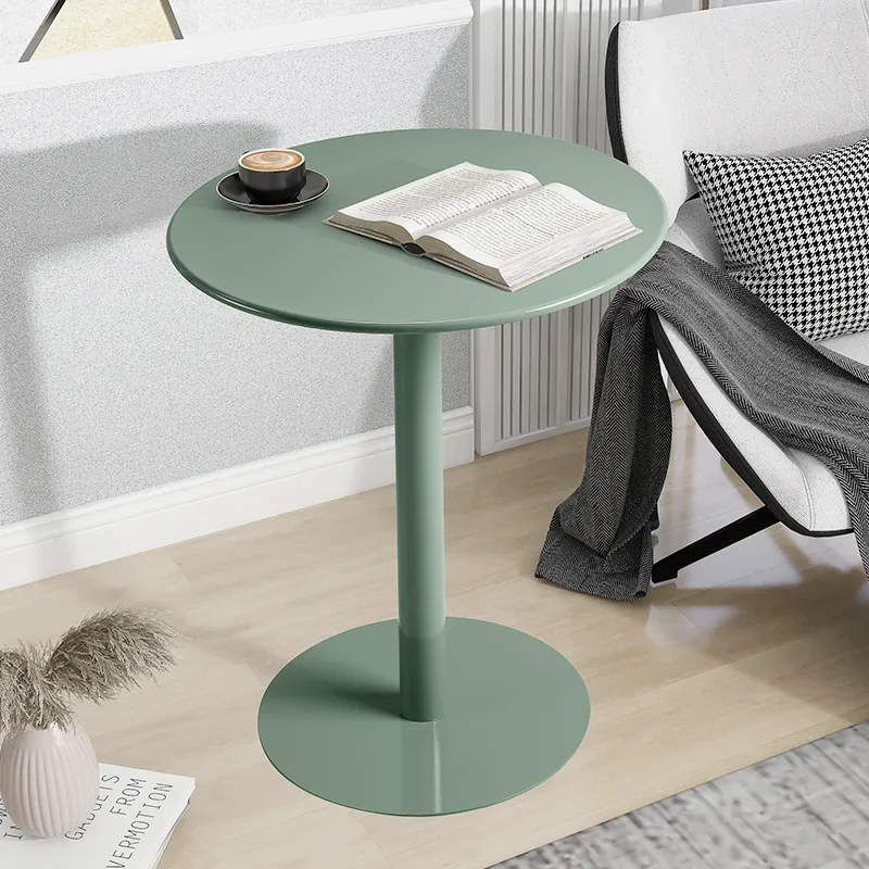 

Wuli Coffee 60cm Round Small Coffee Simple Modern Home Side Leisure Iron Art Photo Round Dining Table