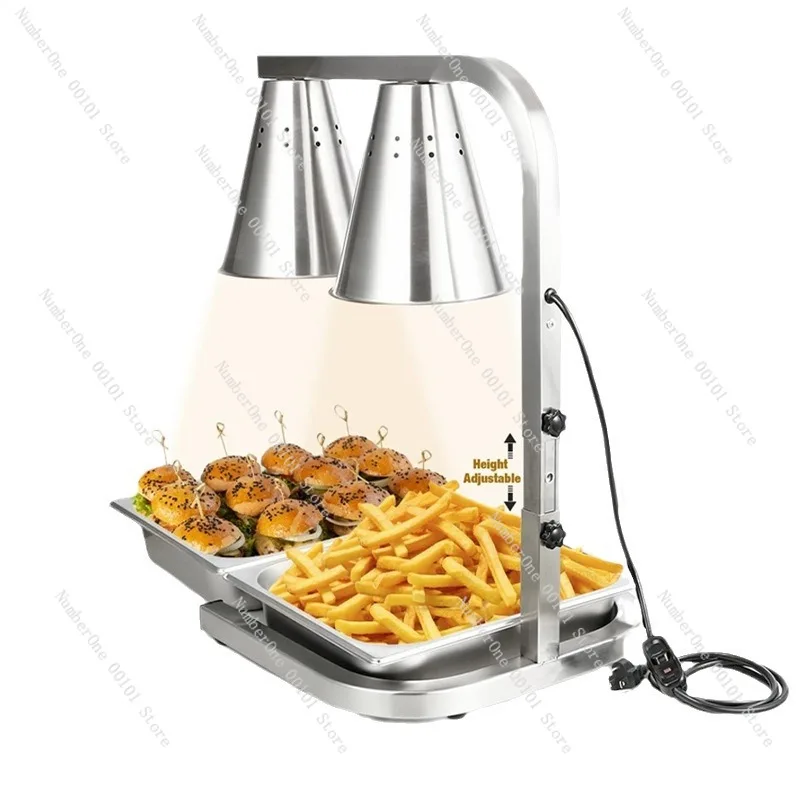 

Hotel Food Warmer Stainless Steel Warmer Lamp Disassembly Adjustable Height Buffet Warm Heating Lamp